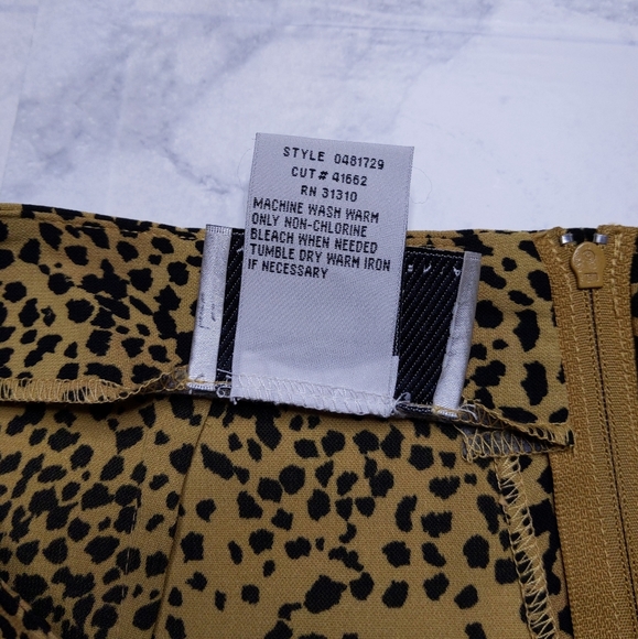 agb • vintage cheetah floral print pencil skirt - Picture 5 of 6